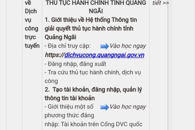 Tham gia chuyển đổi số Tĩnh Quãng Ngãi